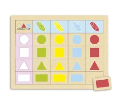 Set 4 plateaux de logique en bois - Jeux éducatifs