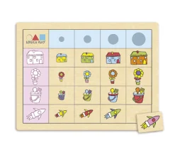 Set 4 plateaux de logique en bois - Jeux éducatifs