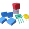 Set complet Base 10 - 132 pièces encastrables centaines, dizaines et unités replastic