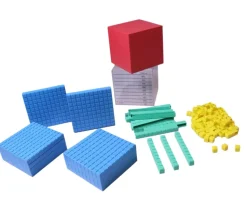 Set complet Base 10 - 132 pièces encastrables centaines, dizaines et unités replastic