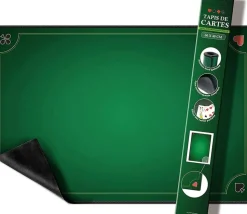 Set complet jeux traditionnels avec cartes, jetons, dés et tapis