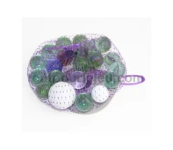 Set de 20 Billes en verre pour jeu + 1 calot en filet
