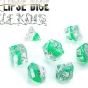 Set de 7 dés multifaces Eclipse vert