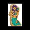 Sirène en bois 103 x 60 x 25 mm personnage