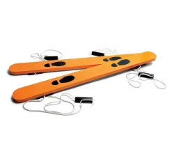 Skis de jardin en bois coordination pour 2 enfants