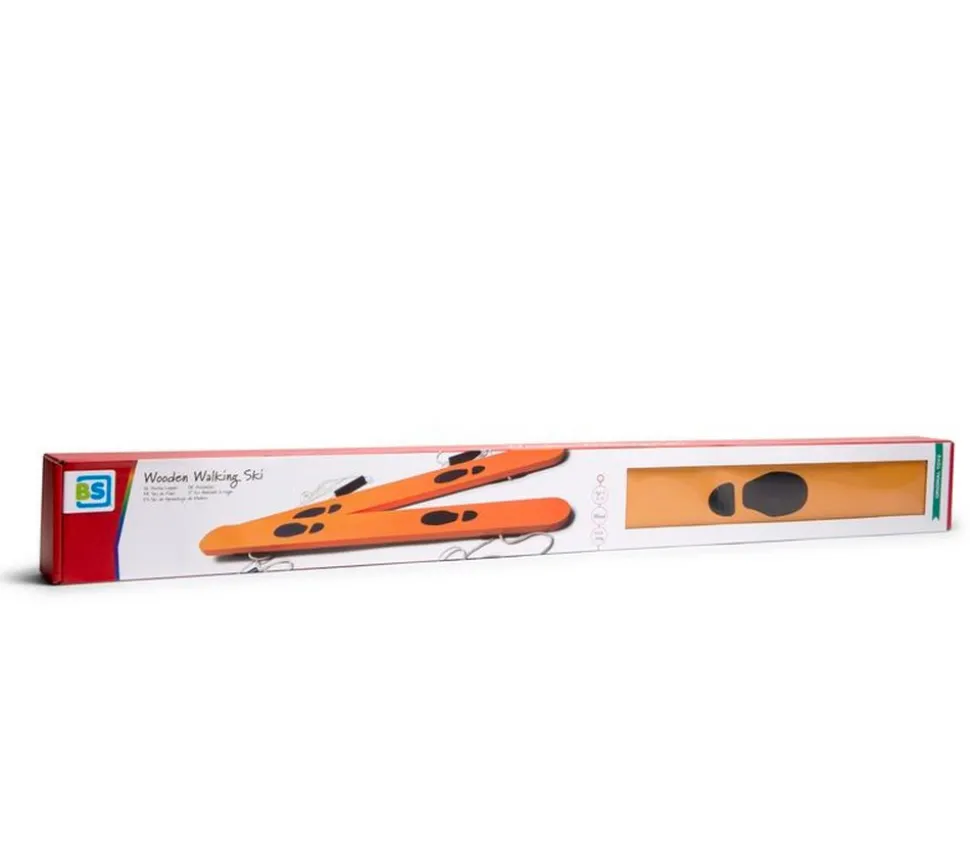 Skis de jardin en bois coordination pour 2 enfants