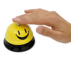 Sonnette de jeu en métal jaune sourire