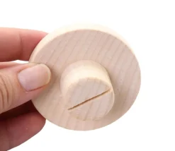 Support de carte rond en bois