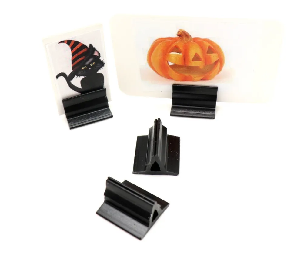 Support pion noir avec pince 17x19x10 mm - Bioplastique