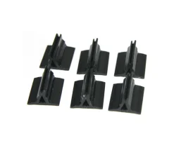 Support pion noir avec pince 17x19x10 mm - Bioplastique