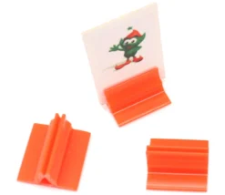 Support pion orange avec pince 17x19x10 mm pour jeu - Bioplastique