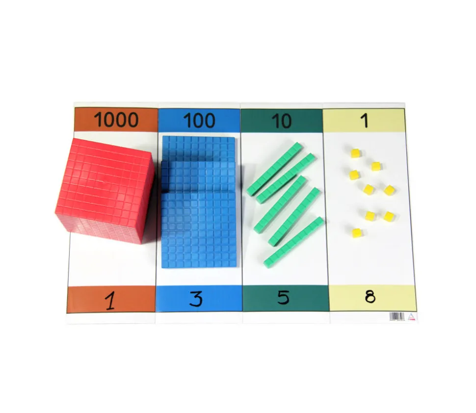 Tableau de numération décimale pliant 80 x 31 cm
