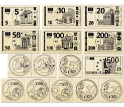 Tampons monnaie euros : pièces et billets