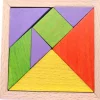 Tangram bois couleur 12 cm. Fabrication Jura