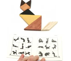Tangram en bois 12 cm. Fabrication Jura