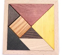 Tangram en bois 12 cm. Fabrication Jura