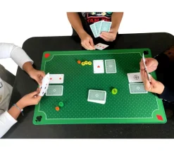 Tapis Belote premium 40 x 60 cm Classique avec bords galonnés. Pique coeur trèfle carreau