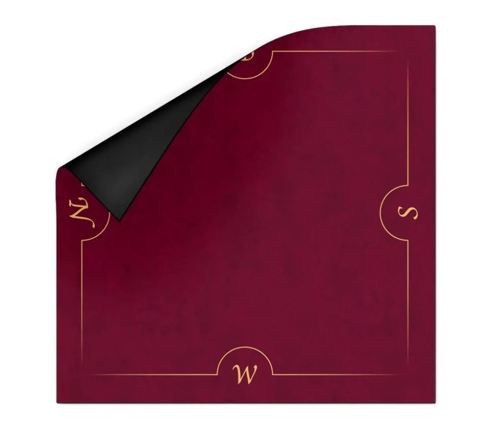 Tapis Bridge 78 x 78 cm Bordeaux et or