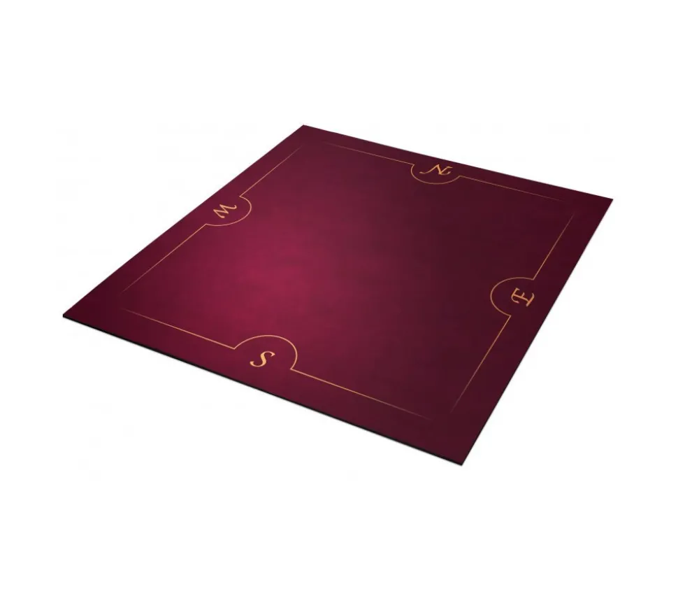 Tapis Bridge 78 x 78 cm Bordeaux et or