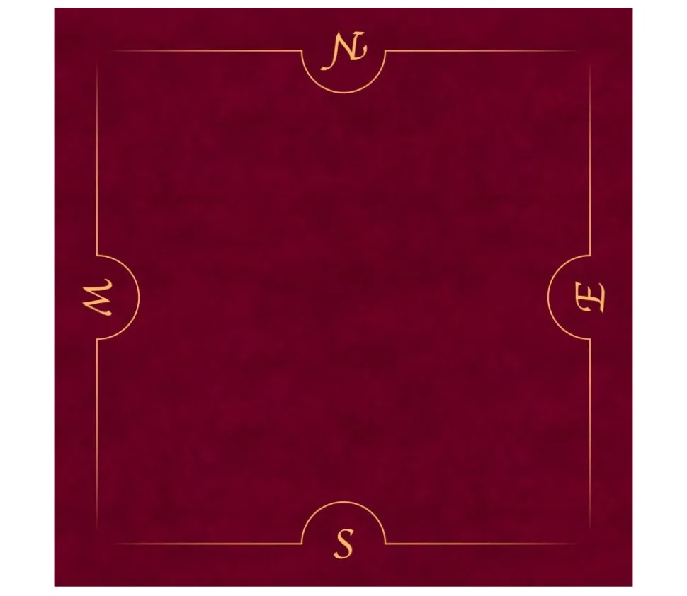 Tapis Bridge 78 x 78 cm Bordeaux et or