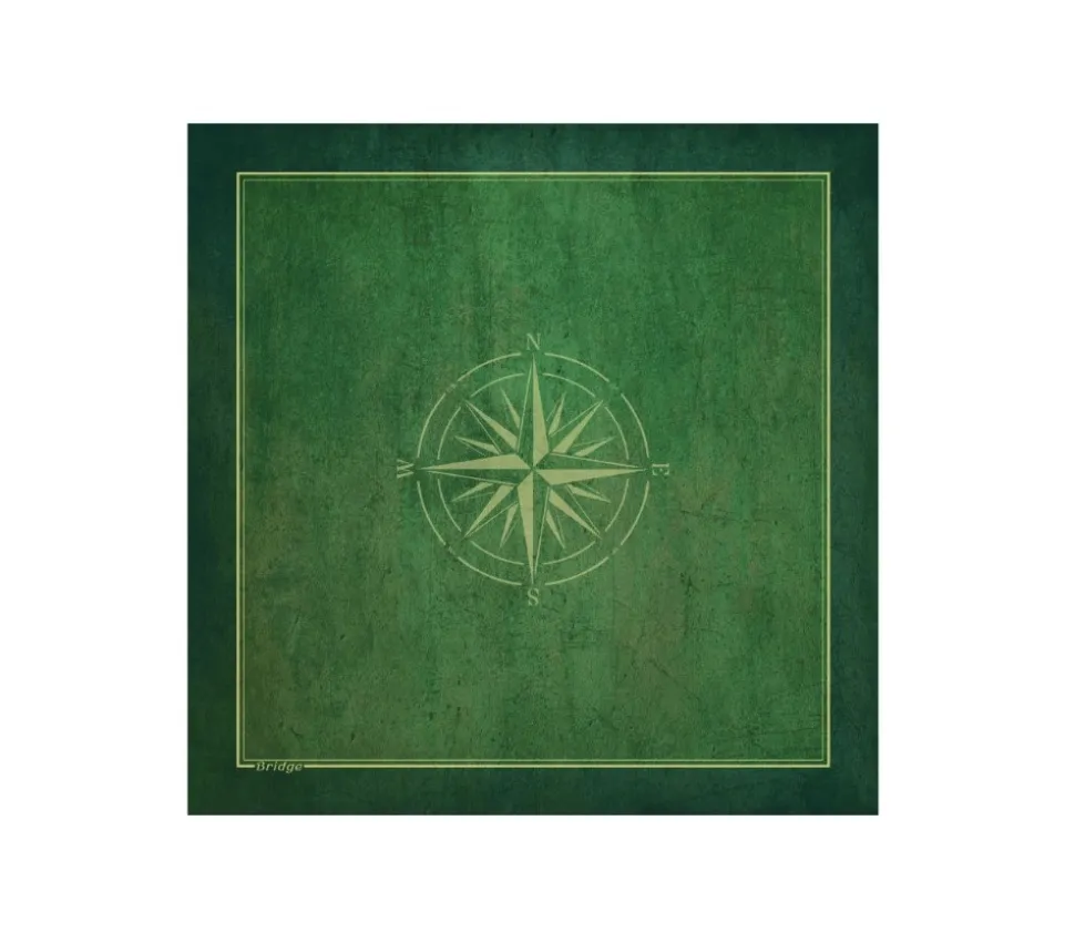Tapis Bridge 78 x 78 cm Rose des Vents vert