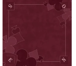 Tapis cartes 60x60 cm bordeaux Tarot - NSEO