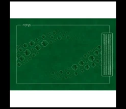 Tapis de cartes Belote 40 x 60 cm grille point 4 joueurs vert