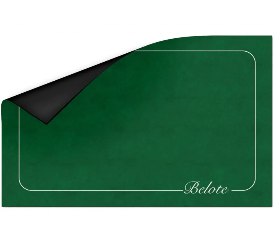 Tapis de cartes Belote classique 40 x 60 cm Vert