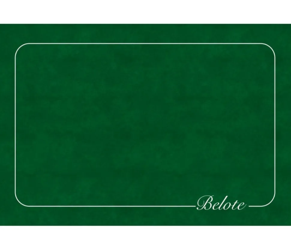 Tapis de cartes Belote classique 40 x 60 cm Vert