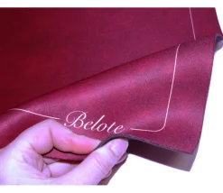 Tapis de cartes Belote classique 40 x 60 cm Bordeaux