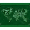Tapis de cartes Cartes du monde 40 x 60 cm Vert