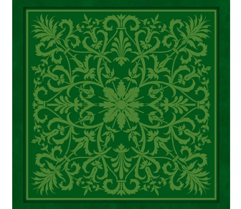 Tapis de cartes Vert Arabesques 40 x 40 cm