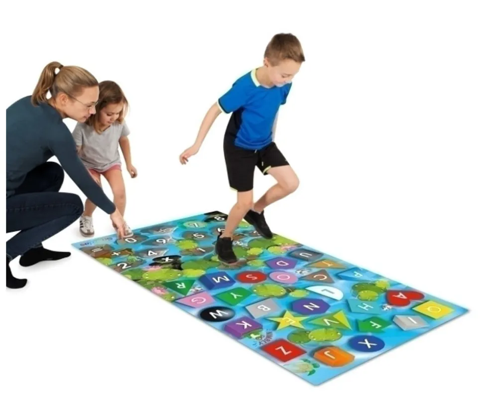 Tapis de jeu éducatif Nimbly lettres, formes et chiffres -183 x 91 cm