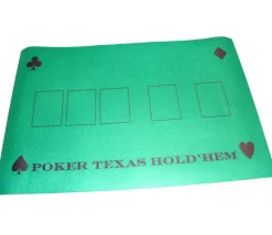 Tapis de jeu Poker 40 x 60 cm feutrine et dos latex