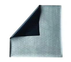 Tapis de jeu recto-verso battlemap noir/gris hexagone effaçable plateau 66 x 60 cm