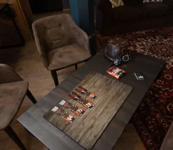 Tapis de jeux 60 x 40 cm décor bois wood