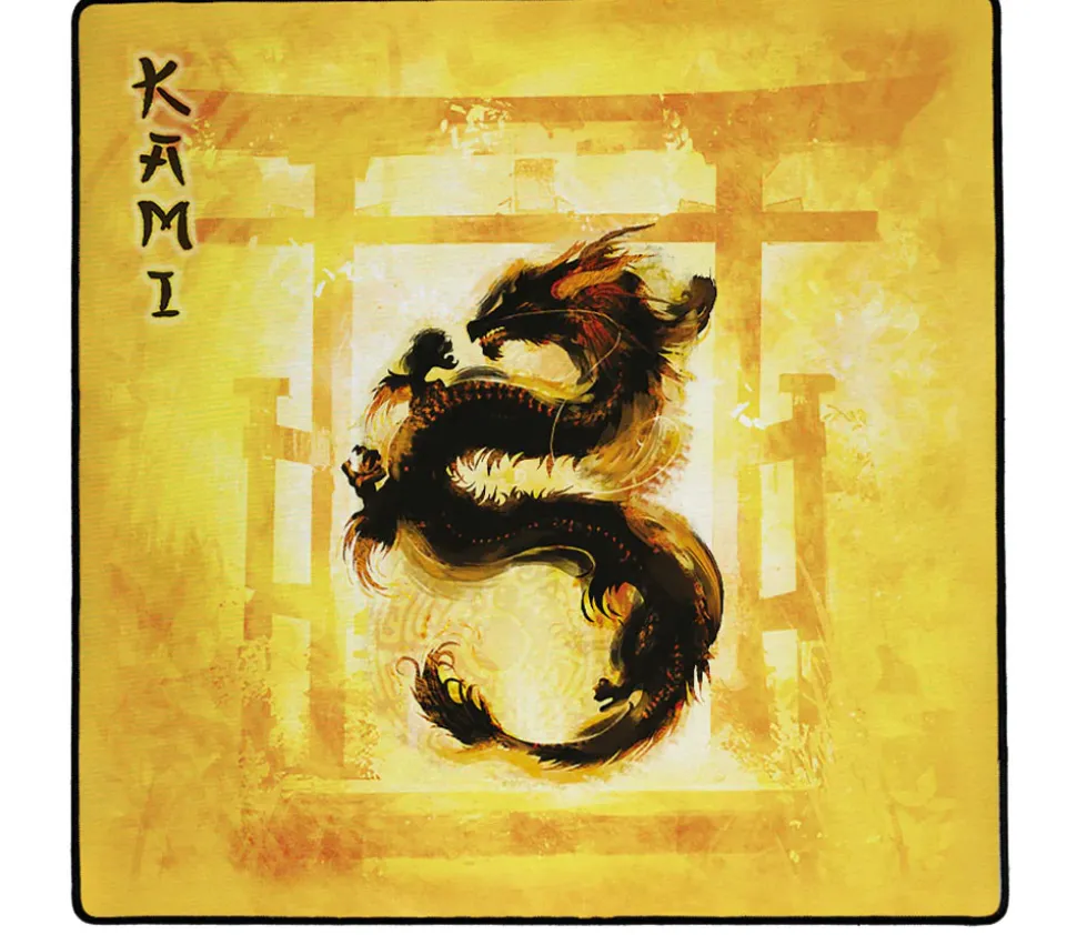 Tapis de jeux 60 x 60 cm Dragon jaune Kami 3