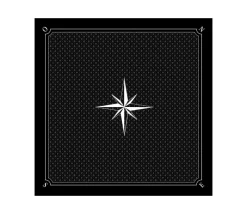 Tapis jeu 60 x 60 cm Tarot noir rose des vents