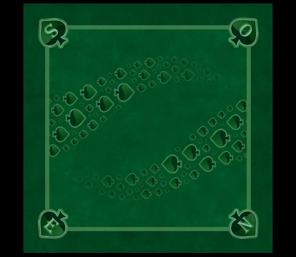 Tapis jeu 60 x 60 cm Tarot vert Pique Forest