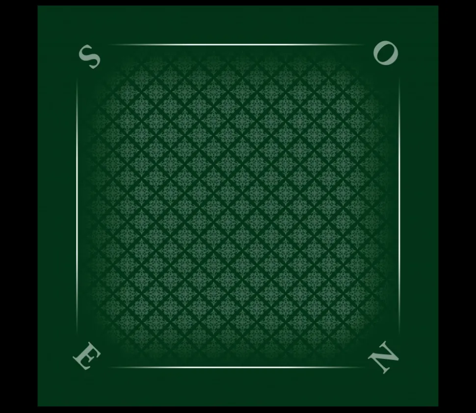 Tapis jeu 60 x 60 cm vert tramé Tarot