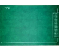 Tapis jeu Belote vert avec grille points 4 joueurs - 40 x 60 cm