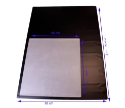 Tapis jeu recto Noir- verso Gris Megamat hexagone effaçable plateau 122 x 88 cm