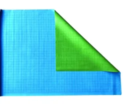 Tapis jeu recto-verso Bleu/Vert Megamat carré effaçable plateau 122 x 88 cm