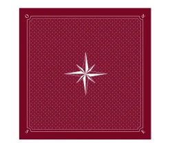 Tapis jeu Tarot 60 x 60 cm bordeaux rose des vents