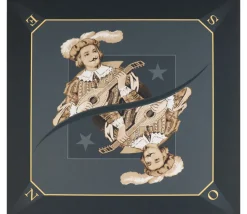 Tapis jeu Tarot 60 x 60 cm Excuse noir brun