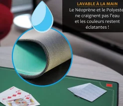 Tapis jeu Vert Belote pro - 40 x 60 cm super qualité