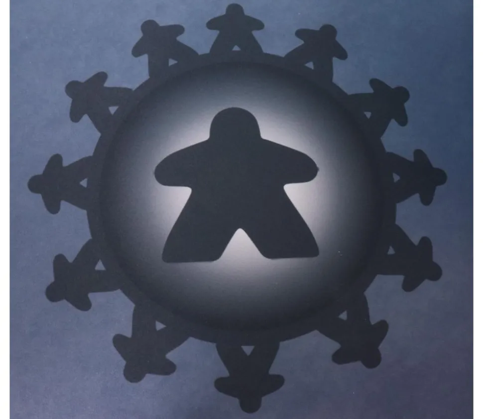 Tapis Meeple gris Multijeux 60x60 cm