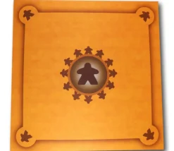 Tapis Meeple jaune orange Multijeux 60x60 cm