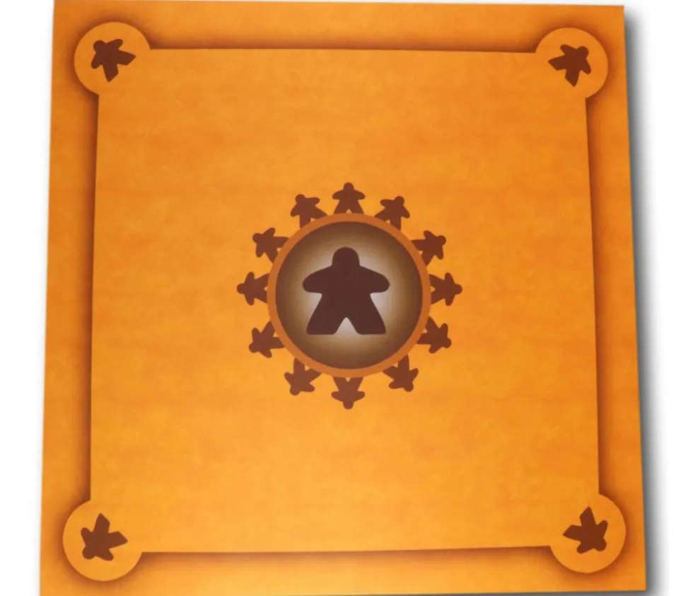 Tapis Meeple jaune orange Multijeux 60x60 cm