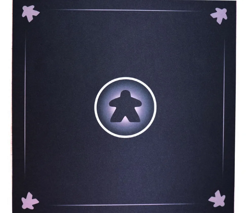 Tapis Meeple noir Multijeux 60x60 cm